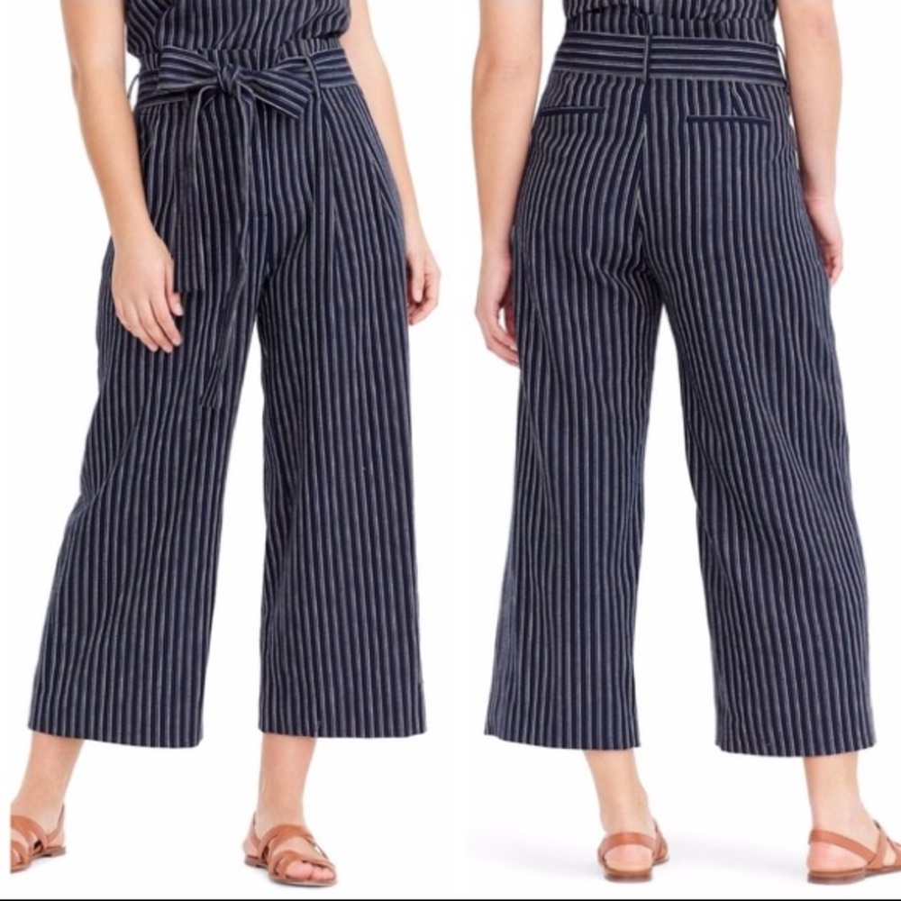 JCREW x Point Sur Stripes Linen Pants Size 0